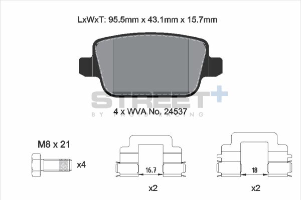 Pagid racing street+ brake pads - t8189sp2001 2 Pagid racing street+ brake pads - t8189sp2001 - image 2