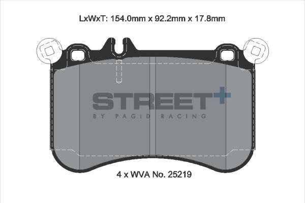 Pagid racing street+ brake pads - t8116sp2001 2 Pagid racing street+ brake pads - t8116sp2001 - image 2