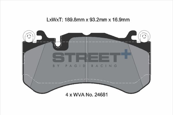Pagid racing street+ brake pads - t8086sp2001 2 Pagid racing street+ brake pads - t8086sp2001 - image 2