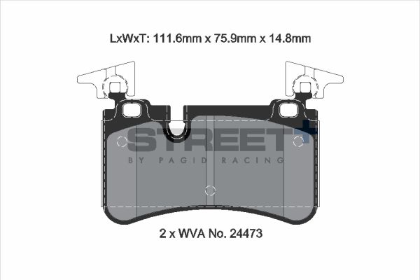 Pagid racing street+ brake pads - t8074sp2001 2 Pagid racing street+ brake pads - t8074sp2001 - image 2