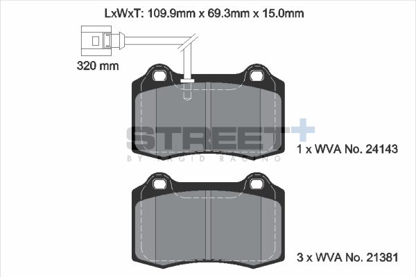 Pagid racing street+ brake pads - t8058sp2001 2 Pagid racing street+ brake pads - t8058sp2001 - image 2