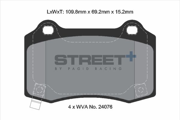 Pagid racing street+ brake pads - t8055sp2001 2 Pagid racing street+ brake pads - t8055sp2001 - image 2
