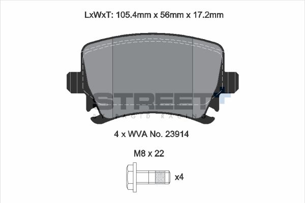 Pagid racing street+ brake pads - t8049sp2001 2 Pagid racing street+ brake pads - t8049sp2001 - image 2