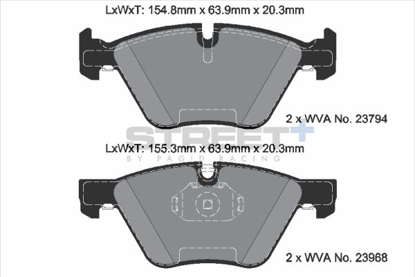 Pagid racing street+ brake pads - t8045sp2001 2 Pagid racing street+ brake pads - t8045sp2001 - image 2