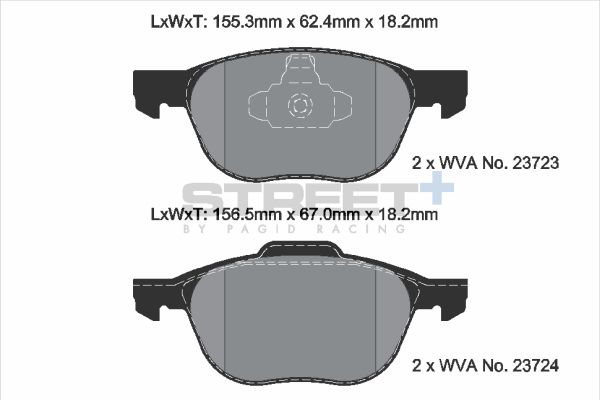 Pagid racing street+ brake pads - t8041sp2001 2 Pagid racing street+ brake pads - t8041sp2001 - image 2