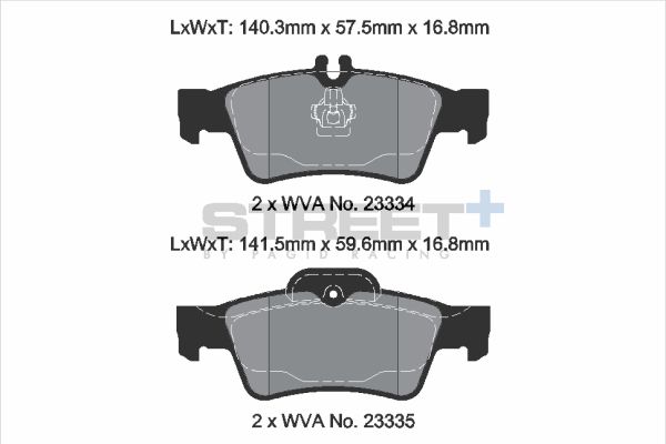 Pagid racing street+ brake pads - t8029sp2001 2 Pagid racing street+ brake pads - t8029sp2001 - image 2