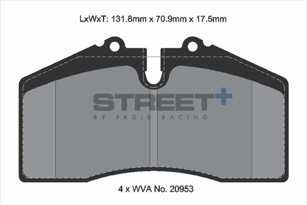 Pagid racing street+ brake pads - t8003sp2001 2 Pagid racing street+ brake pads - t8003sp2001 - image 2