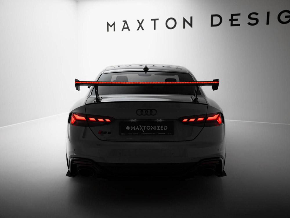 Maxton carbon spoiler with external brackets uprights v2 + led for audi a5 / a5 s-line / s5 / rs5 coupe f5 / f5 facelift models 4 Maxton carbon spoiler with external brackets uprights v2 + led for audi a5 / a5 s-line / s5 / rs5 coupe f5 / f5 facelift models - image 4