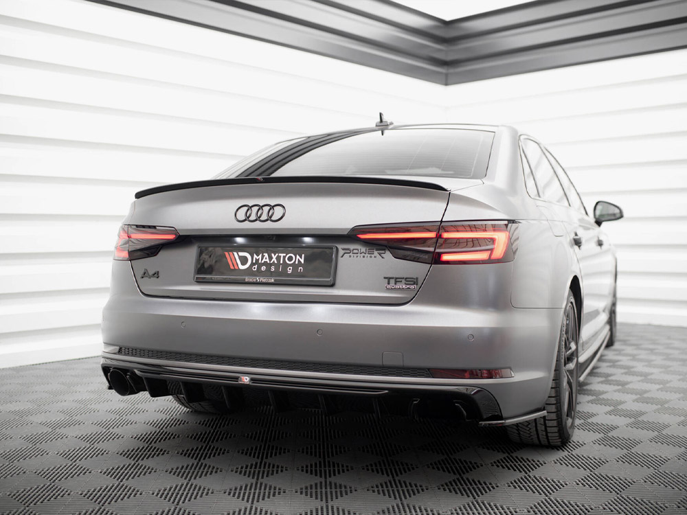 Maxton rear valance audi a4 b9 s-line (version with single exhaust tips on one side) 2 Maxton rear valance audi a4 b9 s-line (version with single exhaust tips on one side) - image 2