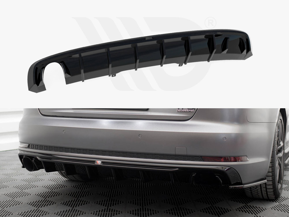 Maxton rear valance audi a4 b9 s-line (version with single exhaust tips on one side) 1 Maxton rear valance audi a4 b9 (version with single exhaust tips on one side)