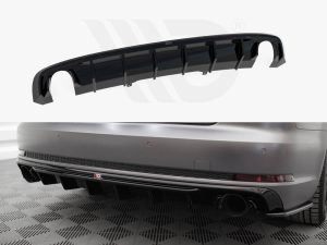 Maxton Rear Valance Audi A4 B9 (Version With Single Exhaust Tips on Both Sides)