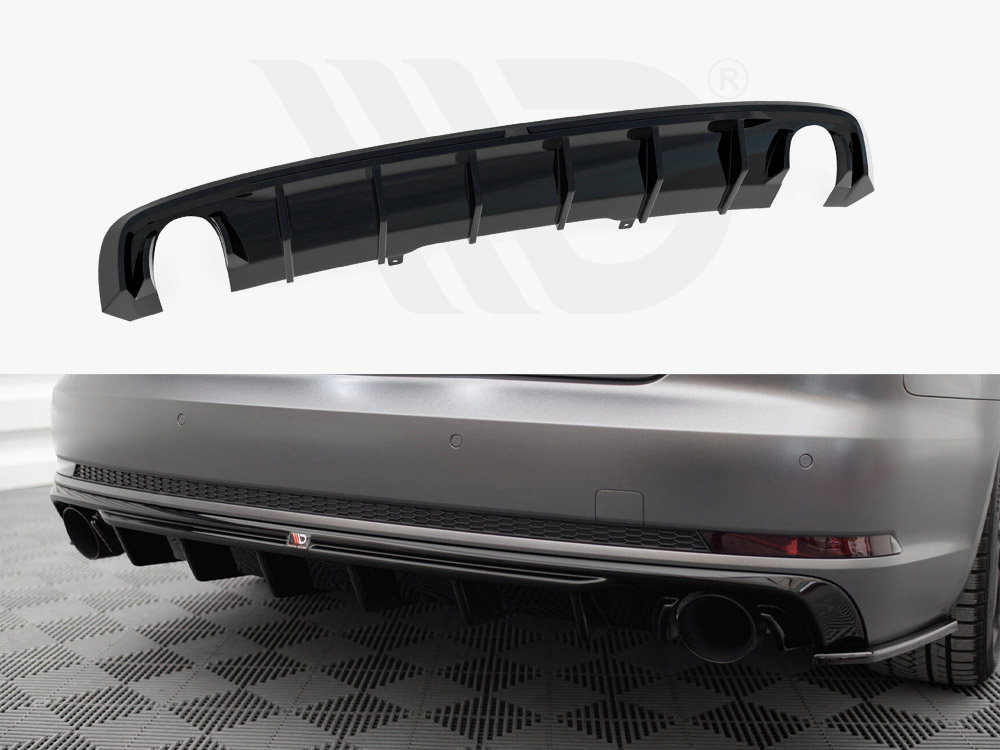 Maxton rear valance audi a4 b9 s-line (version with single exhaust tips on both sides) 1 Maxton rear valance audi a4 b9 (version with single exhaust tips on both sides)