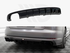 Maxton Rear Valance Audi A4 B9 (Version with Dual Exhaust Tips on One Side)