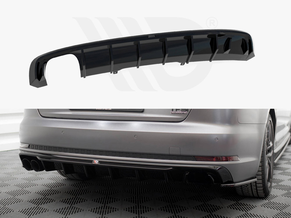 Maxton rear valance audi a4 b9 s-line (version with dual exhaust tips on one side) 1 Maxton rear valance audi a4 b9 (version with dual exhaust tips on one side)