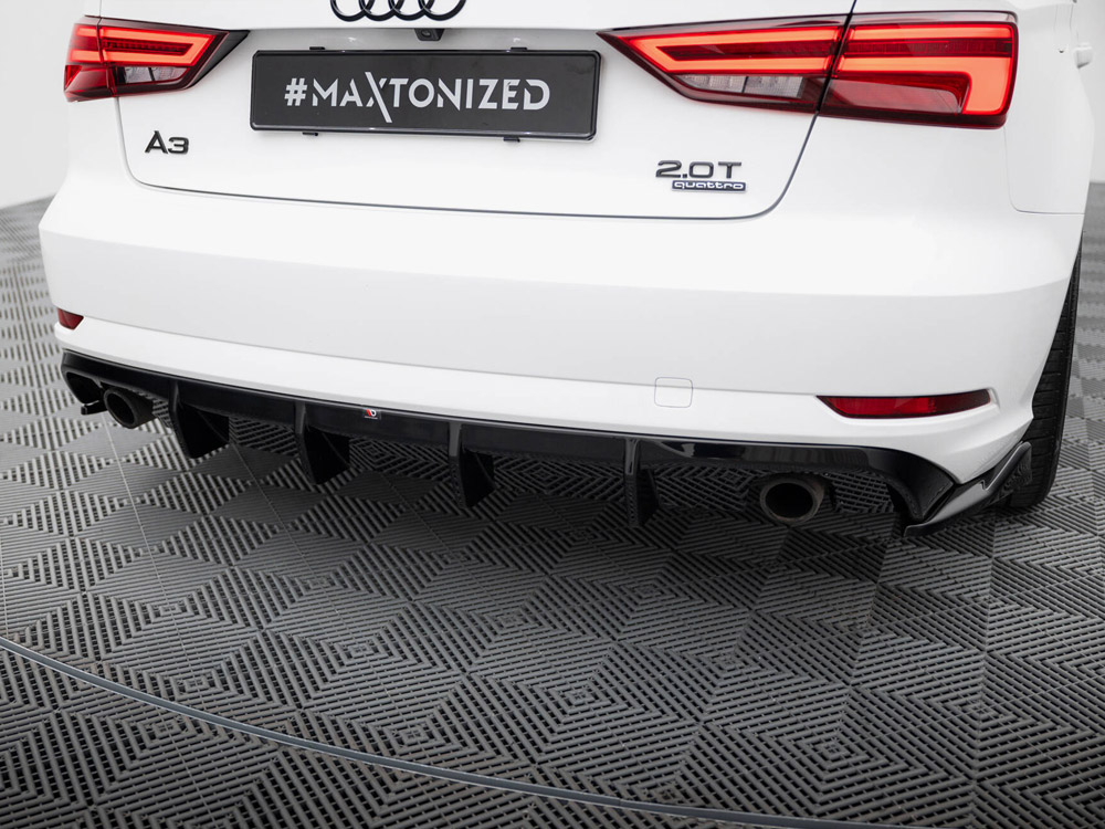 Maxton rear valance audi a3 saloon 8v facelift models (version with single exhaust tips on both sides) 3 Maxton rear valance audi a3 saloon 8v facelift models (version with single exhaust tips on both sides) - image 3
