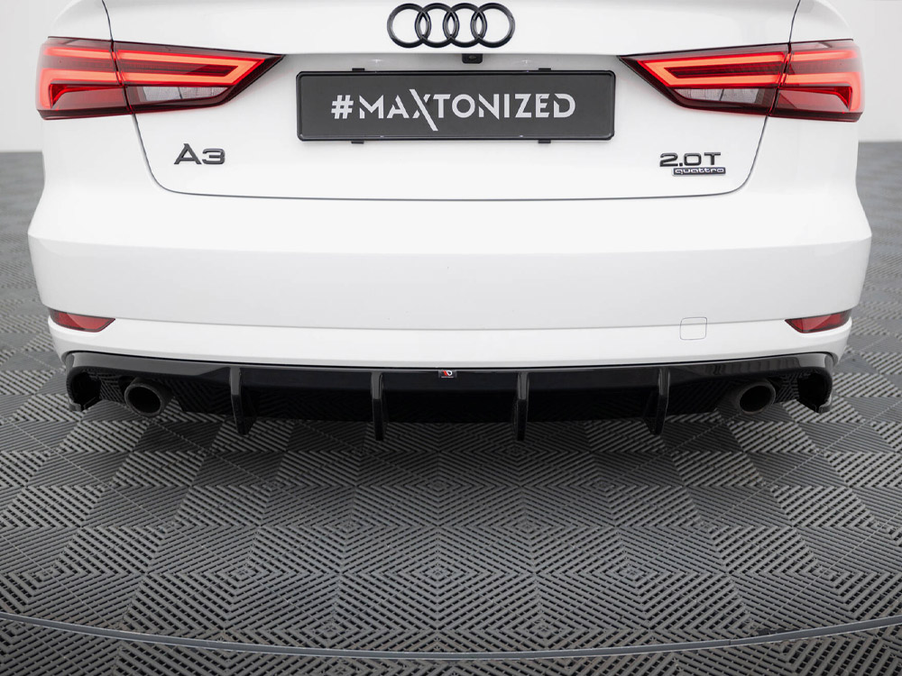 Maxton rear valance audi a3 saloon 8v facelift models (version with single exhaust tips on both sides) 4 Maxton rear valance audi a3 saloon 8v facelift models (version with single exhaust tips on both sides) - image 4