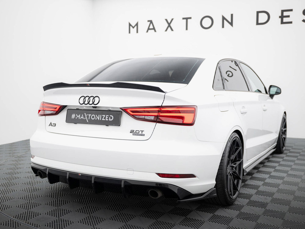 Maxton rear valance audi a3 saloon 8v facelift models (version with single exhaust tips on both sides) 2 Maxton rear valance audi a3 saloon 8v facelift models (version with single exhaust tips on both sides) - image 2