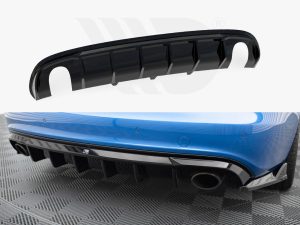 Maxton Rear Valance Audi A4 S-Line Saloon B8 (Version With Single Exhaust Tips On Both Sides)