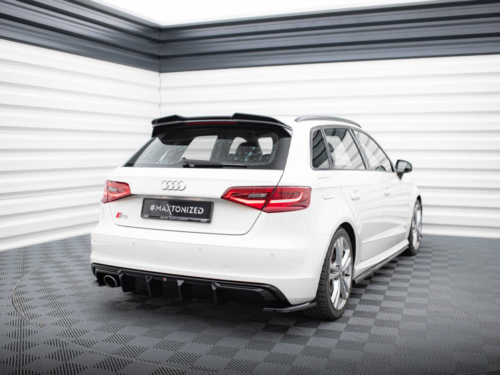 Maxton rear valance audi a3 s-line sportback 8v (version with single exhaust tips on one side) 2 Maxton rear valance audi a3 s-line sportback 8v (version with single exhaust tips on one side) - image 2