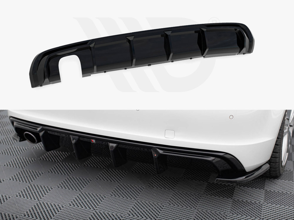 Maxton rear valance audi a3 s-line sportback 8v (version with single exhaust tips on one side) 1 Maxton rear valance audi a3 s-line sportback 8v (version with single exhaust tips on one side)