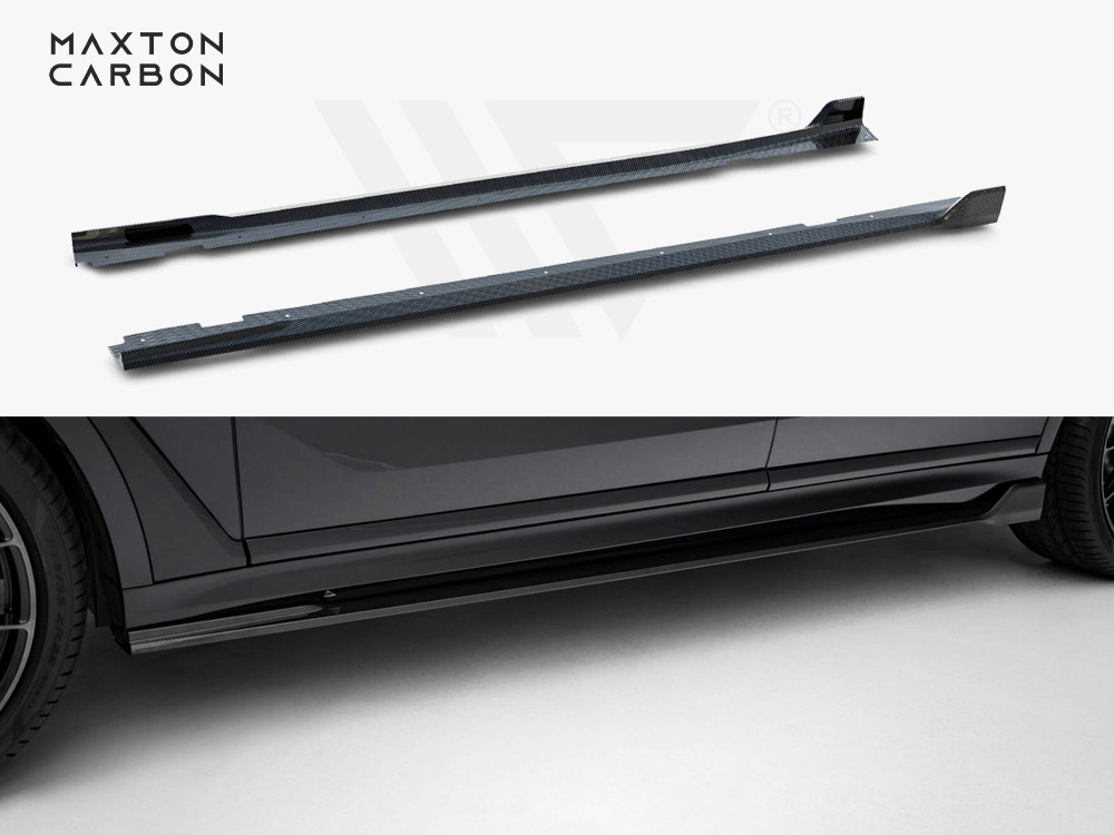 Maxton carbon fibre side skirts bmw x7 m-pack g07 facelift models 1 Maxton carbon fibre side skirts bmw x7 m-pack g07 facelift models