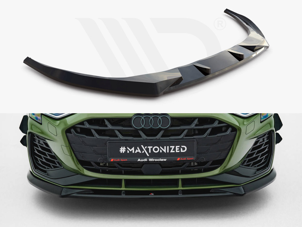 Maxton front splitter v1 audi s3 sportback / a3 s-line sportback 8y facelift models 1 Maxton front splitter v1 audi s3 sportback / a3 s-line sportback 8y facelift models