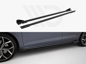 Maxton Street Pro Side Skirts Diffusers + Flaps Volkswagen Polo GTI Mk6 Facelift Models