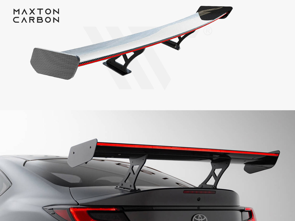 Maxton carbon spoiler with internal brackets uprights + led toyota gr86 1 Maxton carbon spoiler with internal brackets uprights + led toyota gr86