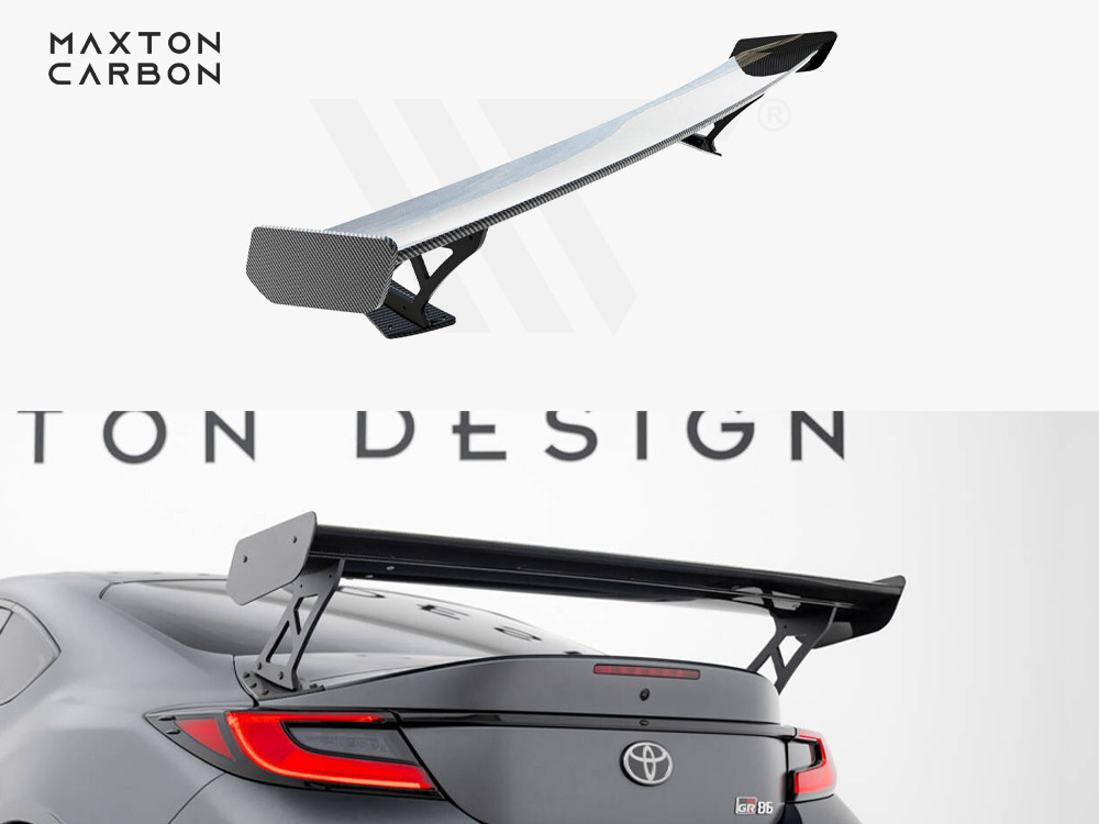 Maxton carbon spoiler with external brackets uprights toyota gr86 1 Maxton carbon spoiler with external brackets uprights toyota gr86