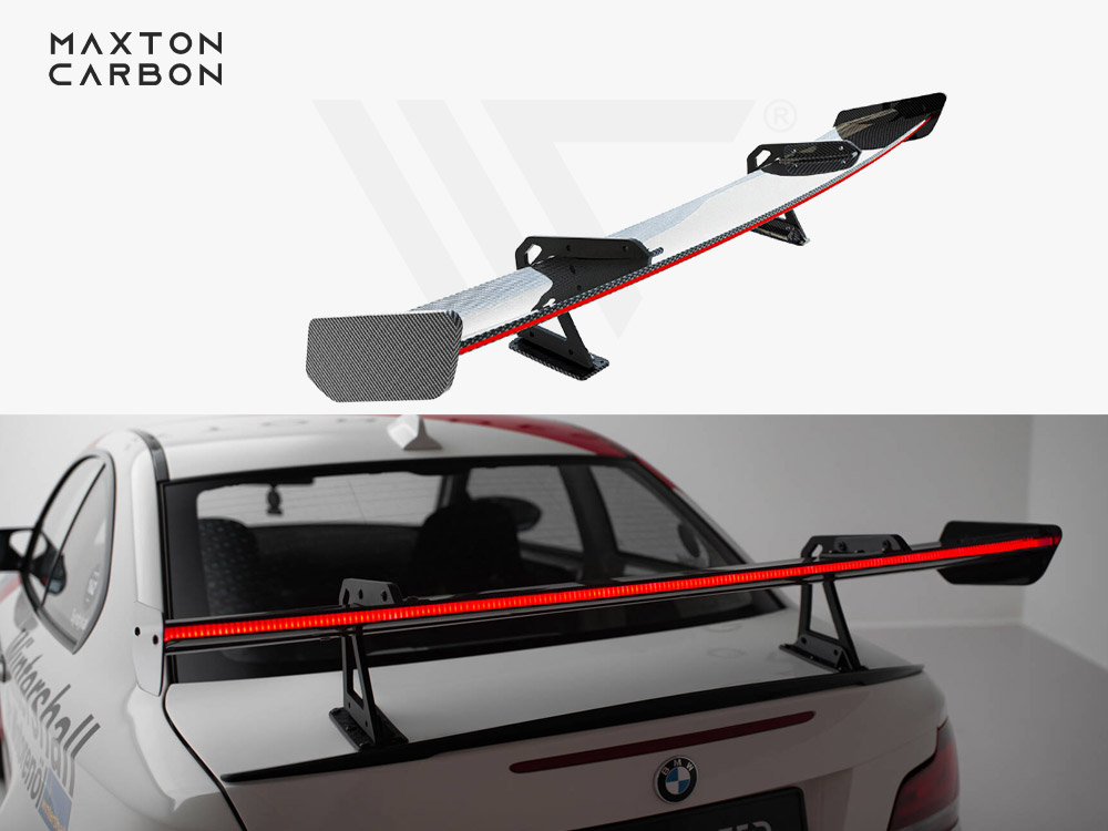 Maxton carbon spoiler with upper swan mounting + led for bmw 1 series m e82 1 Maxton carbon spoiler with upper swan mounting + led for bmw 1 series m e82