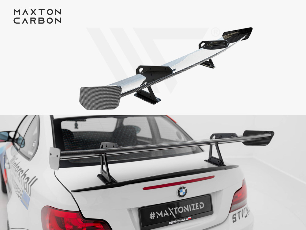 Maxton carbon spoiler with upper swan mounting bmw 1 series m e82 1 Maxton carbon spoiler with upper swan mounting bmw 1 series m e82