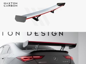 Maxton Carbon Spoiler with Internal Brackets Uprights + LED Mercedes-Benz CLA Coupe C118 / C118 Facelift Models