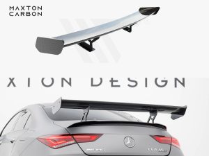 Maxton Carbon Spoiler with Internal Brackets Uprights Mercedes-Benz CLA Coupe C118 / C118 Facelift Models