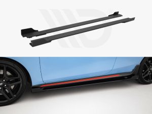 Maxton Street Pro Side Skirts Diffusers + Flaps Hyundai Veloster N Mk2