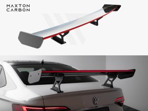 Maxton Carbon Spoiler with Internal Brackets Uprights + LED Volkswagen Jetta GLI Mk7