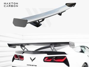 Maxton Carbon Spoiler with Internal Brackets Uprights Chevrolet Corvette Stingray/Grand Sport C7