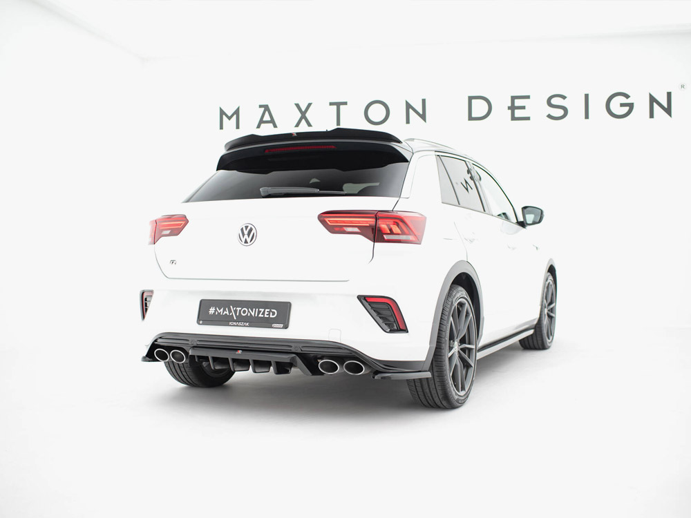 Maxton central rear splitter (vertical bars) volkswagen t-roc r mk1 2 Maxton central rear splitter (vertical bars) volkswagen t-roc r mk1 - image 2