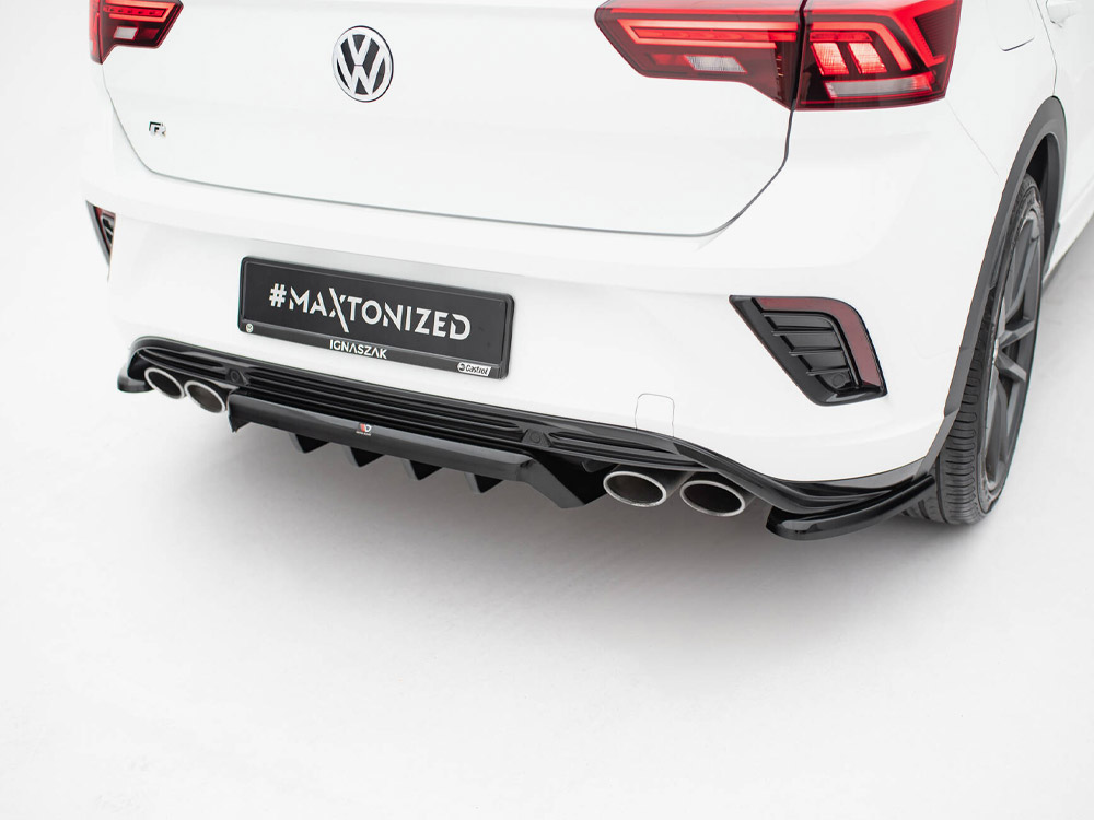 Maxton central rear splitter (vertical bars) volkswagen t-roc r mk1 3 Maxton central rear splitter (vertical bars) volkswagen t-roc r mk1 - image 3