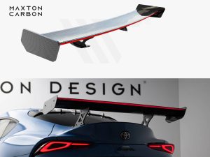 Maxton Carbon Spoiler with External Brackets Uprights + LED for Toyota Supra Mk5