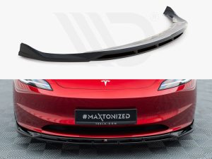 Maxton Front Splitter V1 Tesla Model 3 Facelift Models Project Highland