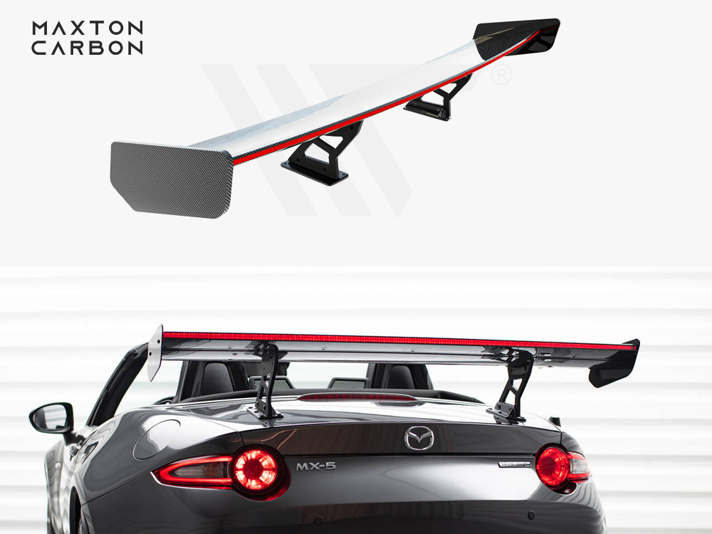 Maxton carbon spoiler with internal brackets uprights + led mazda mx-5 (nd mk4) 1 Maxton carbon spoiler with internal brackets uprights + led mazda mx-5 (nd mk4)