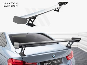Maxton Carbon Spoiler with External Brackets Uprights BMW 4 Series F32 / F32 M-Pack Coupe