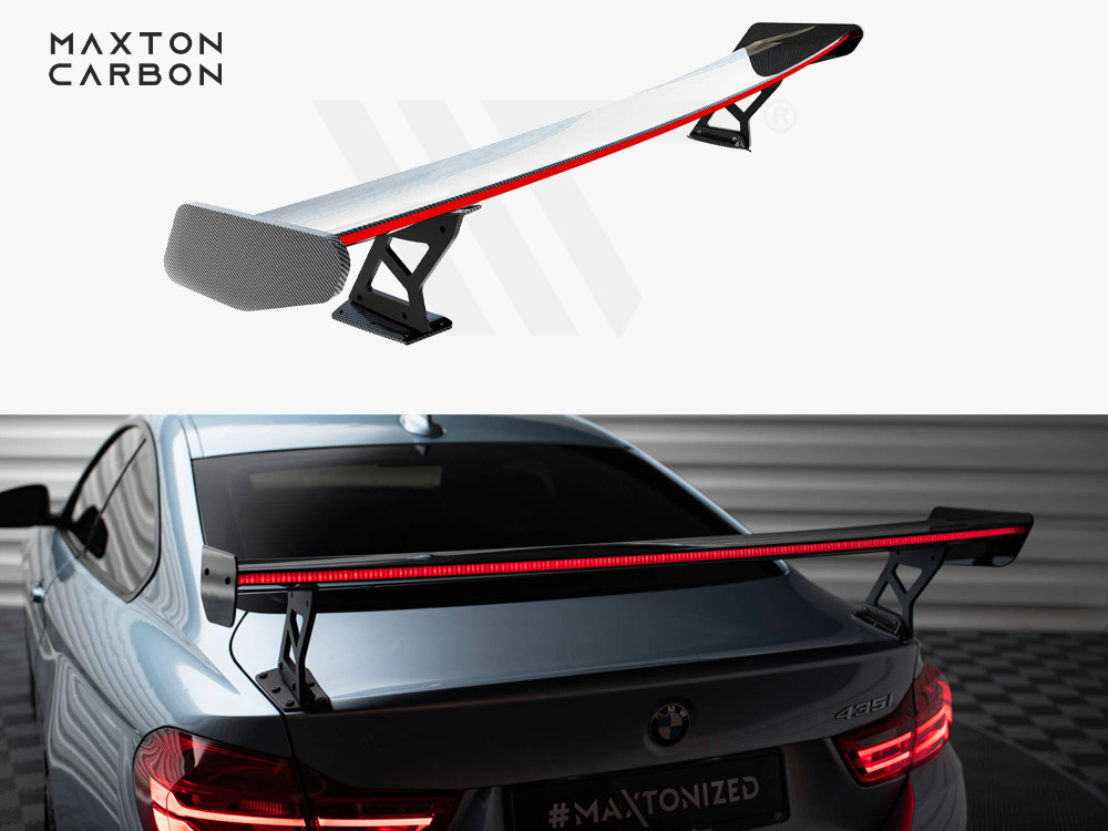 Maxton carbon spoiler with external brackets uprights + led bmw 4 series f32 m-pack coupe 1 Maxton carbon spoiler with external brackets uprights + led bmw 4 series f32 m-pack coupe