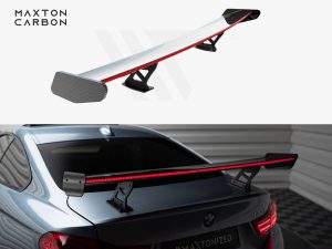 Maxton Carbon Spoiler with Internal Brackets Uprights + LED BMW 4 Series F32 M-Pack Coupe