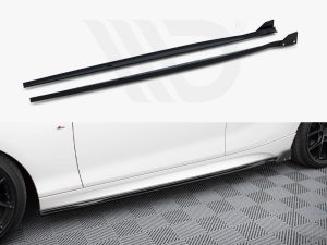 Maxton Side Skirts Diffusers V4 + Flaps BMW 1 Series M-Pack/M140i F20 Facelift Models