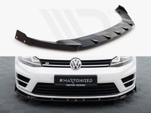Maxton Front Splitter V5 + Flaps Volkswagen Golf R/R-Line Mk7