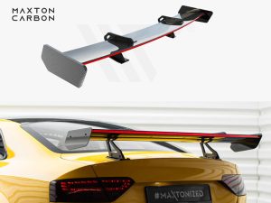 Maxton Carbon Spoiler with Upper Swan Mounting + LED for Audi A5 Coupe (8T)