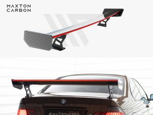 Maxton Carbon Spoiler with External Brackets Uprights + LED BMW 3 Series Coupe (E46)