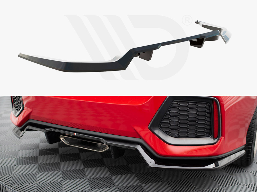 Maxton central rear splitter (vertical bars) honda civic si mk10 1 Maxton central rear splitter (vertical bars) honda civic si mk10