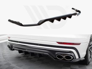Maxton Central Rear Splitter (Vertical Bars) V2 for Audi SQ8 Mk1